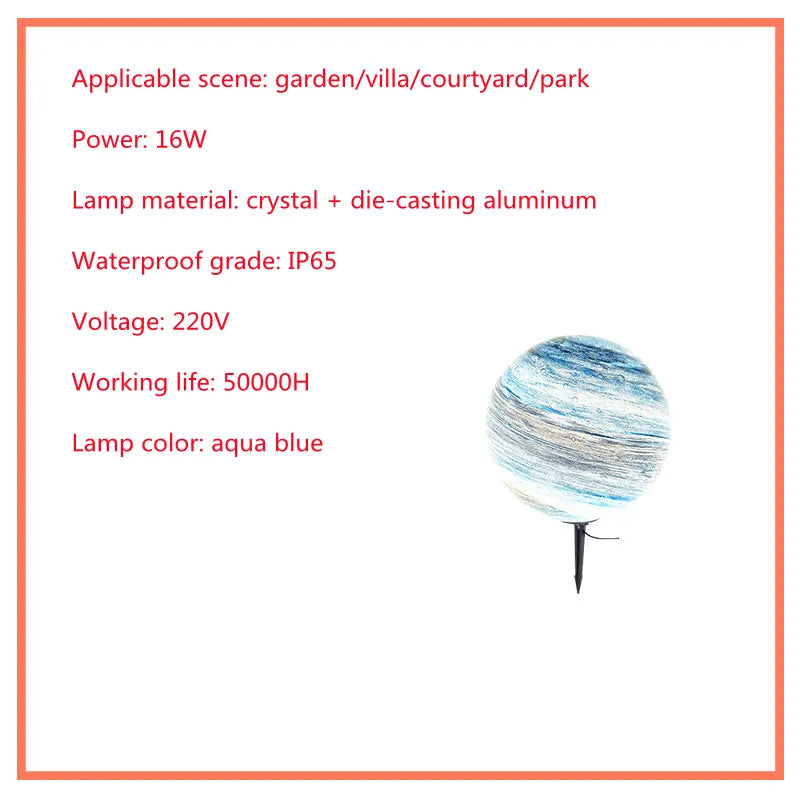 Solar Lawn Light - Led Garden Globe Outdoor Light Weatherproof For Garden Patio