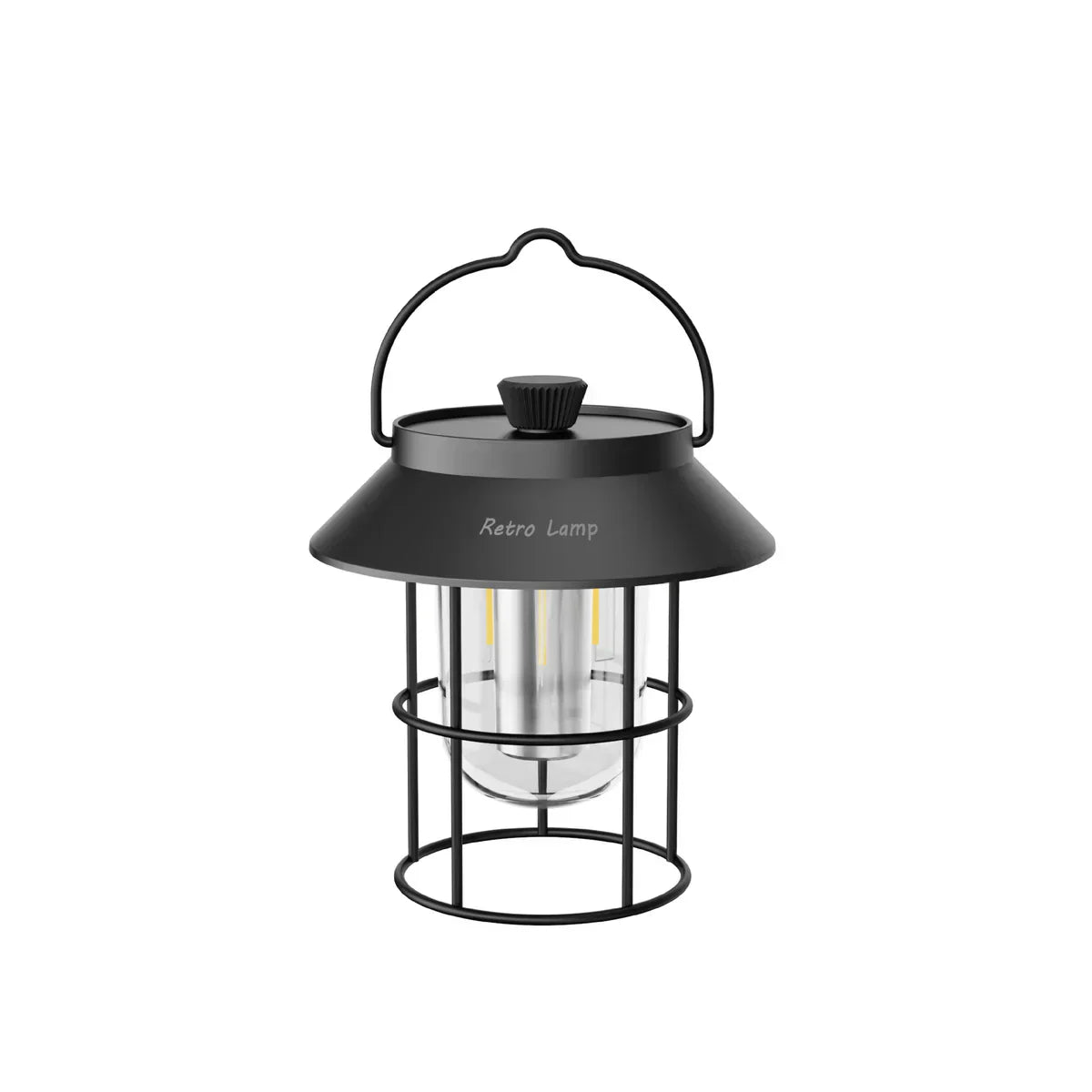 LED Camping Lantern in Retro Design - Portable Lamp for Indoors and Outdoors