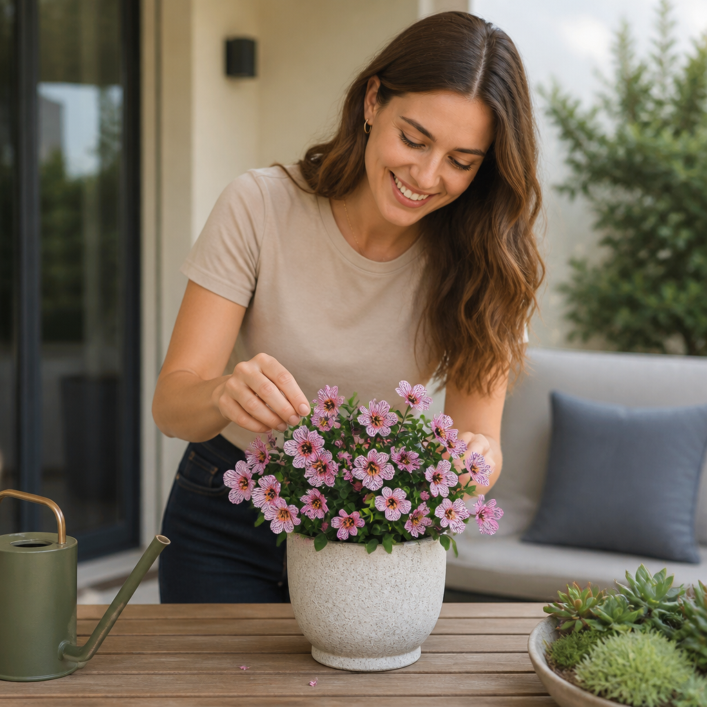 EverBloom No-Fade Artificial Wildflower Bouquet for Outdoor Planters