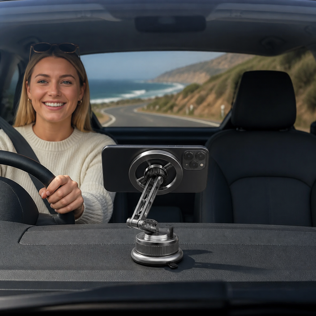 Ultra-Strong Suction Durable Full-Metal Magnetic Car Phone Mount