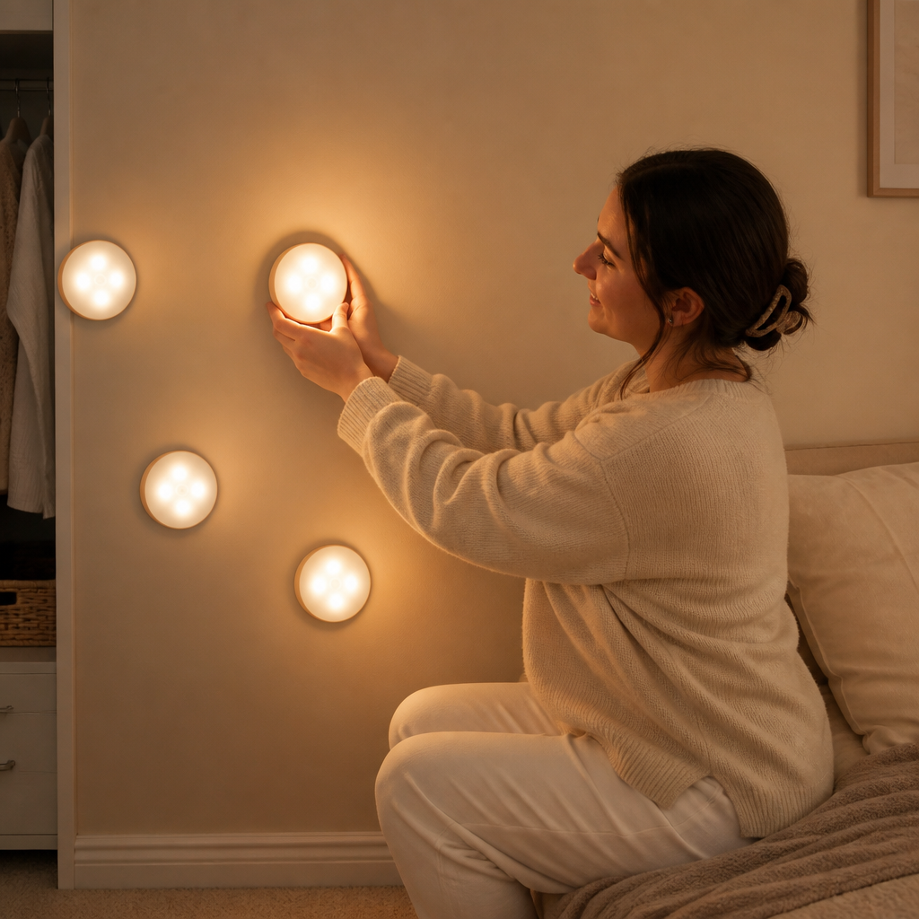 Rechargeable LED Sensor Light (4-Pack) – Magnetic and Automatic for Versatile Use