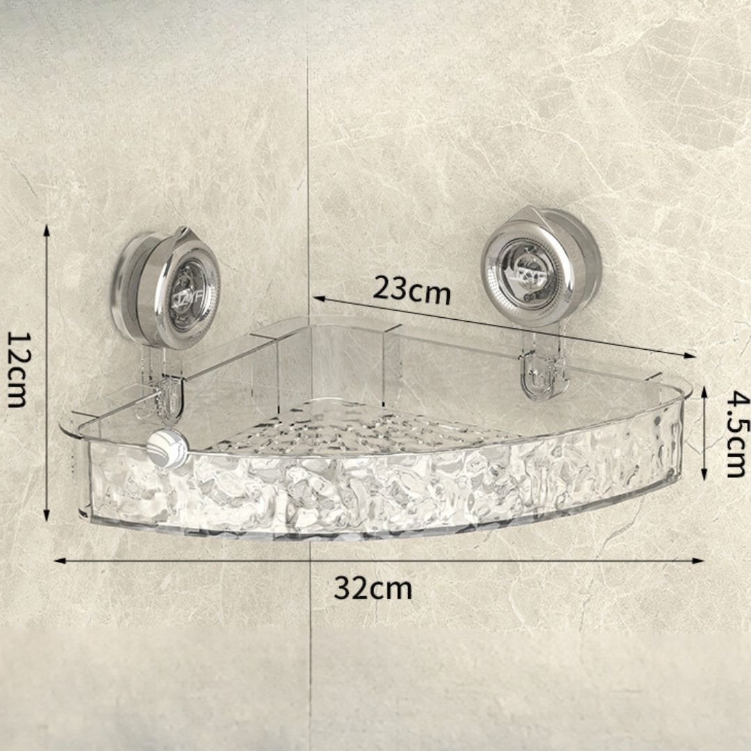 Bathroom Suction Cup Corner Shelf
