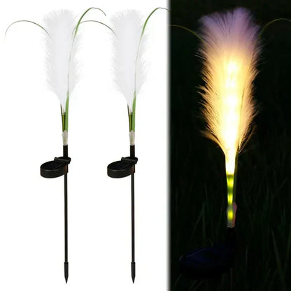Decorative Rattan Garden Lighting - Solar Lamp In Grass Design For Outdoor Use