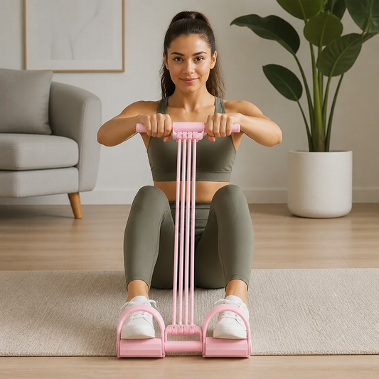 Foot pedal resistance band yoga leg eight-tube elastic rope full body stretching resistance band sit-up assist home use