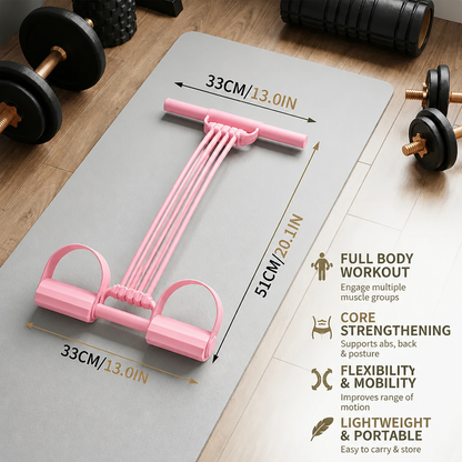 Foot pedal resistance band yoga leg eight-tube elastic rope full body stretching resistance band sit-up assist home use