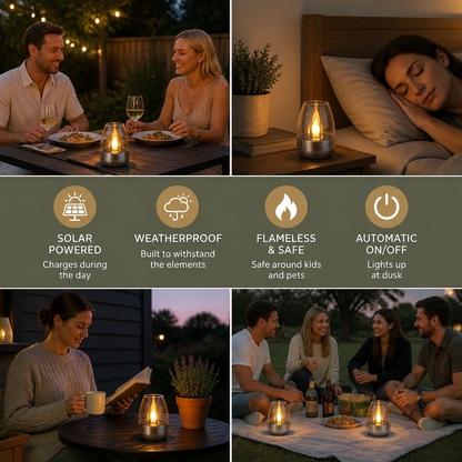 LED Solar Candle Light – Flameless & Weatherproof for Outdoor Use