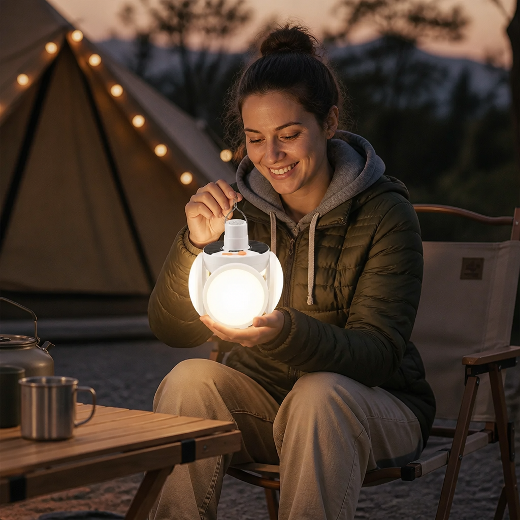 Portable Solar Outdoor Foldable Ball Lamp
