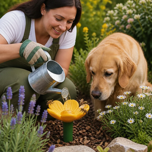 Flower-Shaped Bee Waterer – Colorful Water Dispensers for the Garden