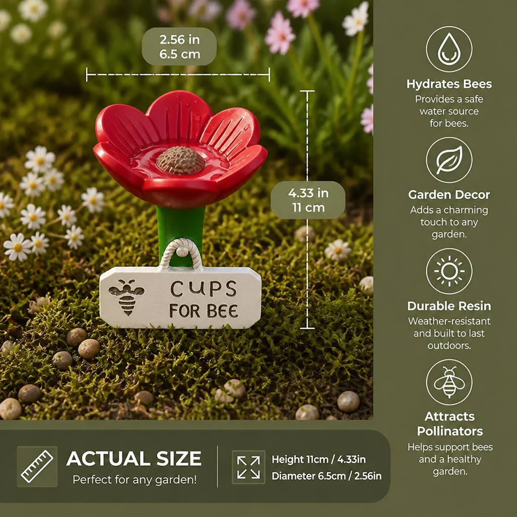 Flower-Shaped Bee Waterer – Colorful Water Dispensers for the Garden