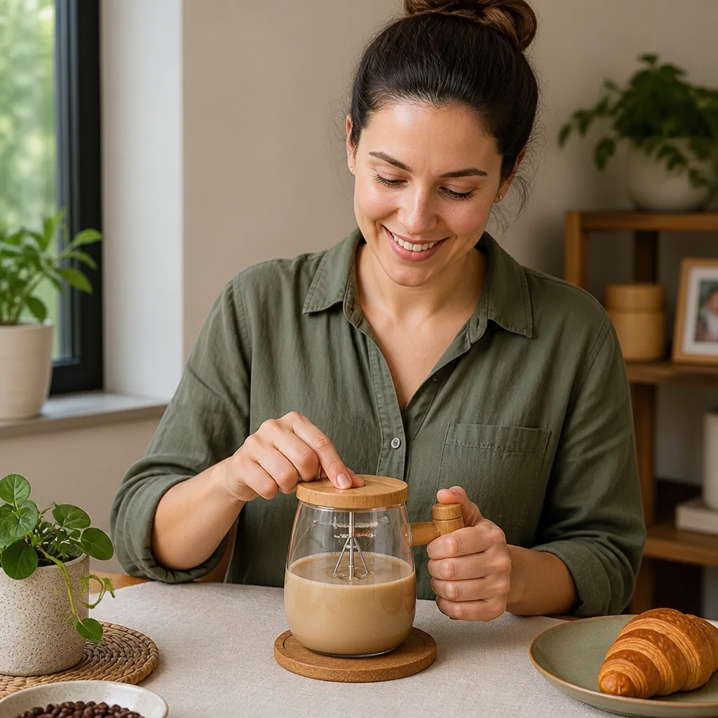 Fully Automatic Electric Mixing Cup – Practical Cup for Effortless and Even Stirring of Drinks & Mixtures