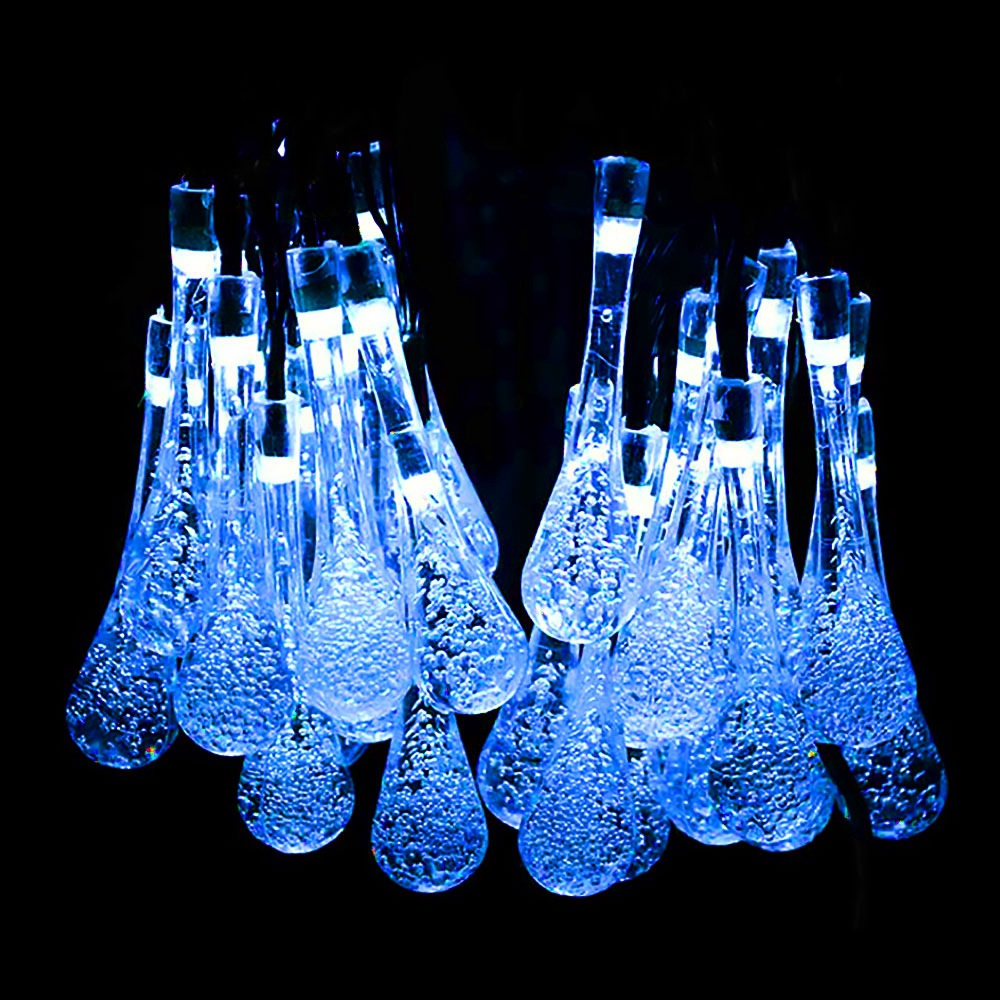 Solar Led Fairy Lights - Colourful Drop Lights For Garden  Patio And Decoration