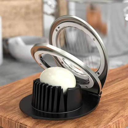 Stainless Steel Egg Slicer - 3-in-1 Cutting Options For Effortless Preparation