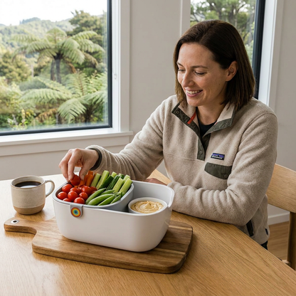 Practical Two-Tier Snack Bowl