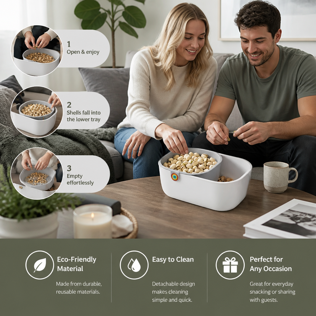 Practical Two-Tier Snack Bowl