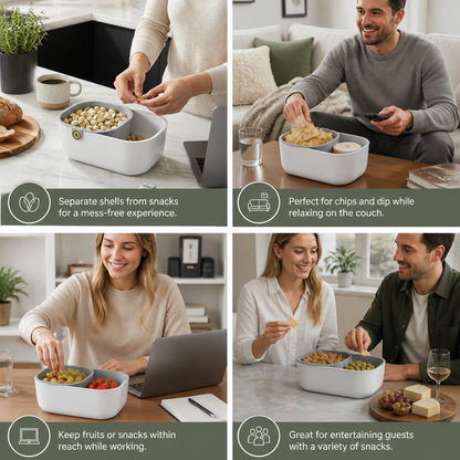 Practical Two-Tier Snack Bowl