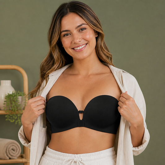 Push-Up Bra with Front Closure – Seamless, Supportive & with Removable Straps