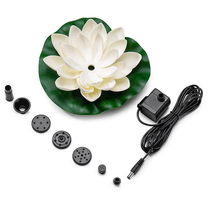 Solar-Powered Lotus Fountain – Floating Garden Fountain for Pool & Pond