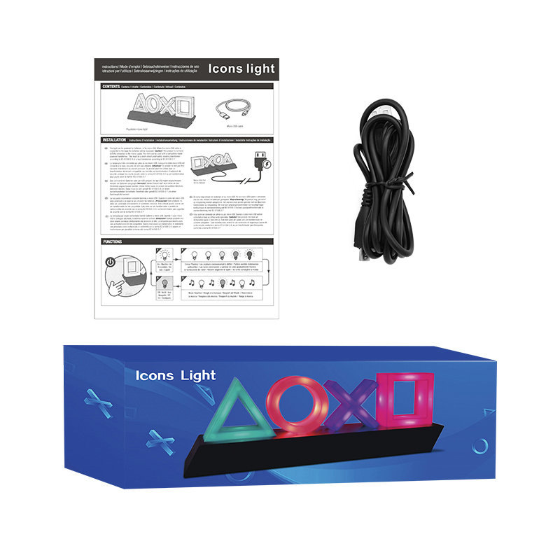 Led Table Lamp Playstation Symbols - Music - Controlled Decorative Lamp For Gaming  Bedroom