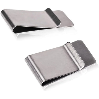 Elegant Stainless Steel Card Holder & Money Clip - Set of 2