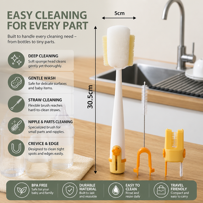 Multi-Functional 5-in-1 Bottle Cleaner