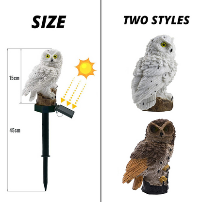Solar Garden Light Owl - Led Outdoor Light For Garden Patio And Balcony  Weatherproof