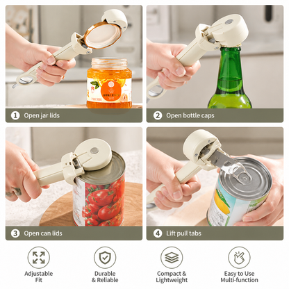 Multifunctional Stainless Steel All-in-One Opener