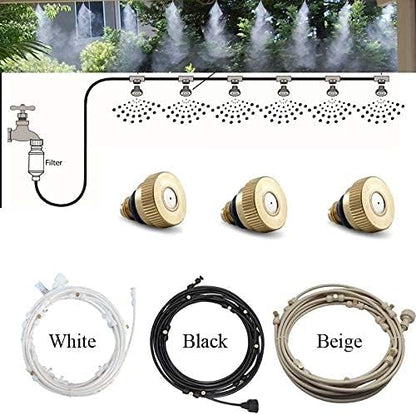 Spray Irrigation System - Water Hose with Spray Nozzles for Cooling Refreshment in the Garden
