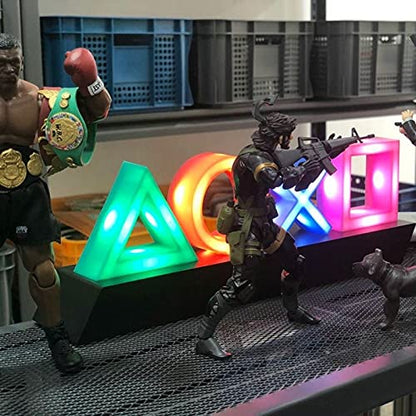 Led Table Lamp Playstation Symbols - Music - Controlled Decorative Lamp For Gaming  Bedroom