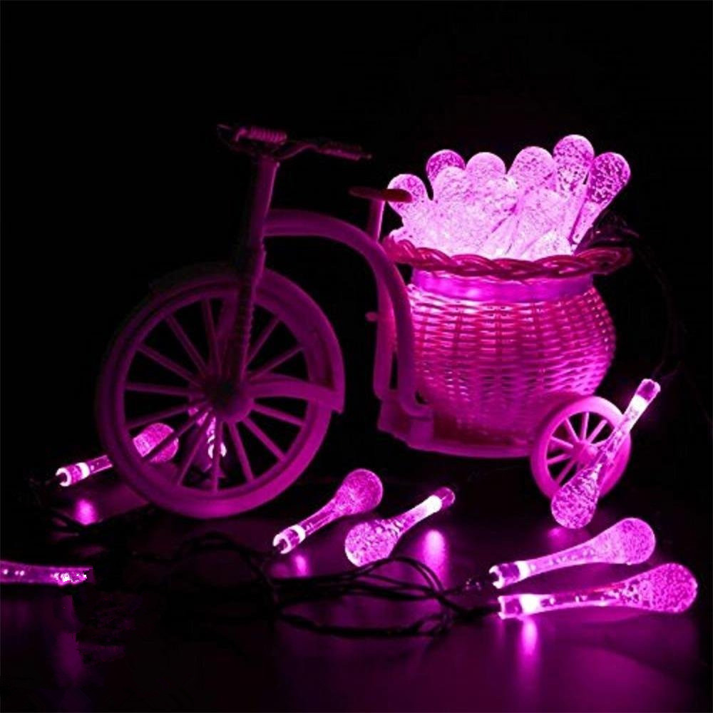 Solar Led Fairy Lights - Colourful Drop Lights For Garden  Patio And Decoration