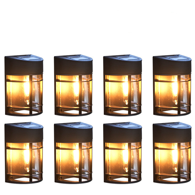 Outdoor Wall Light With Glass And Grille - Led Garden Lighting  Weatherproof For Patio Balcony