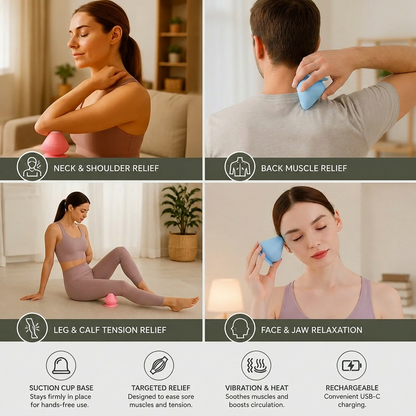 Trigger point self-massage ball with suction cup