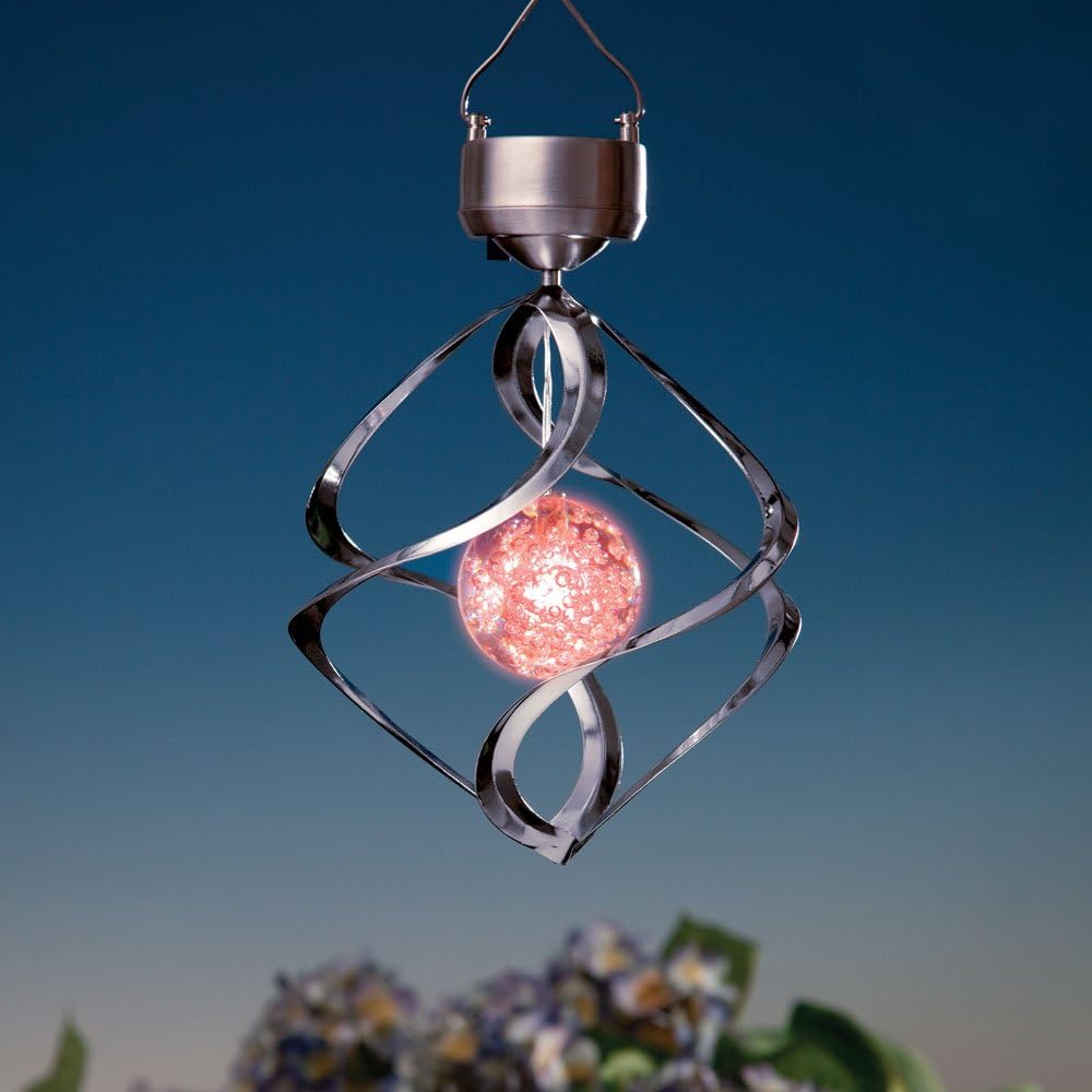 LED Solar Wind Chimes With Colour Change - Decorative Garden Lighting For Outdoors