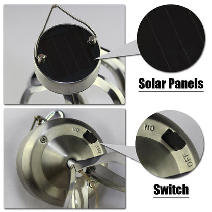 LED Solar Wind Chimes With Colour Change - Decorative Garden Lighting For Outdoors
