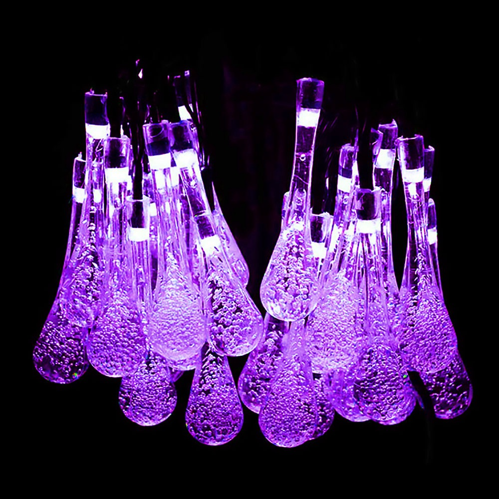 Solar Led Fairy Lights - Colourful Drop Lights For Garden  Patio And Decoration