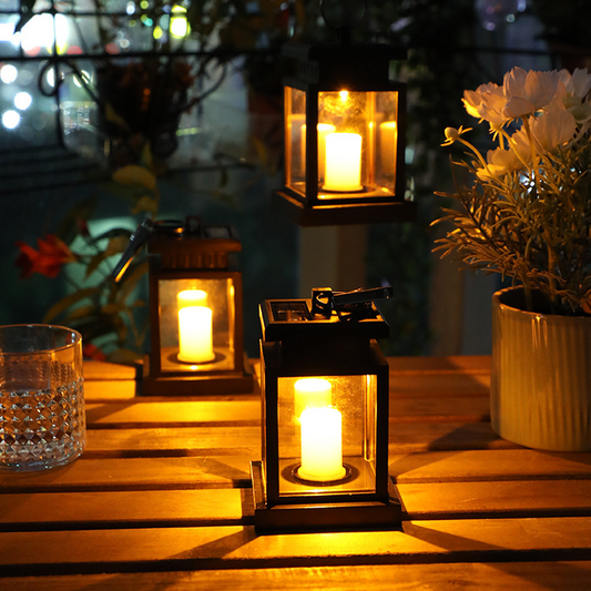 Solar Led Lantern With Light Wire And Hanging Clip - Waterproof Garden Lighting For Patio And Balcony!