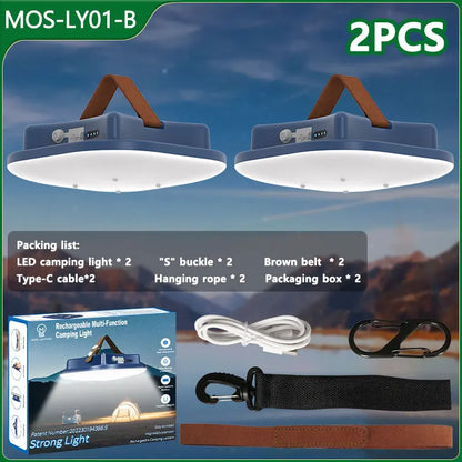 80w Led Solar Rechargeable Camping Lamp With Magnet And Zoom Function