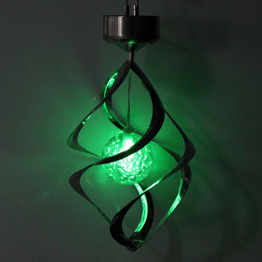 LED Solar Wind Chimes With Colour Change - Decorative Garden Lighting For Outdoors