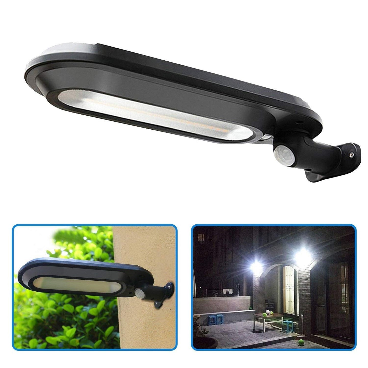 Solar Wall Light With Motion Detector - LED Outdoor Lighting For Garden & Patio