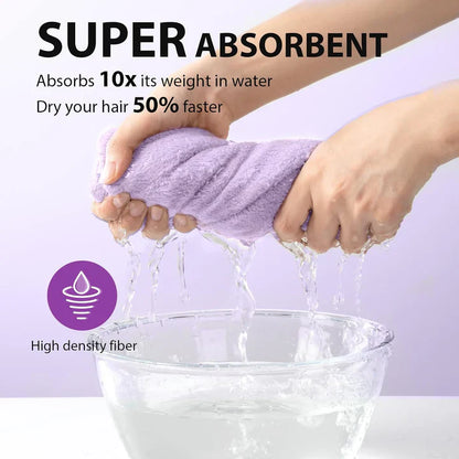 Microfiber Hair Towel Set | 3-Pack for Quick Drying