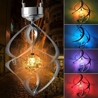 LED Solar Wind Chimes With Colour Change - Decorative Garden Lighting For Outdoors