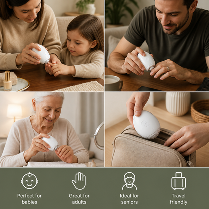 Professional Electric Nail Trimmer with LED Light – Gentle Nail Clipper for the Whole Family