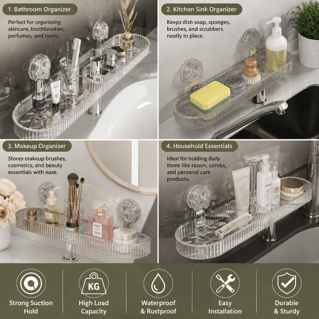 Suction Cup Sink Shelf