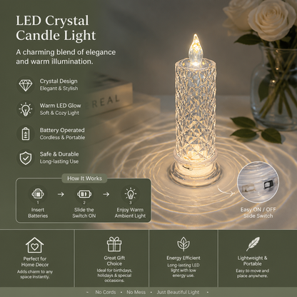 LED Crystal Candle Light