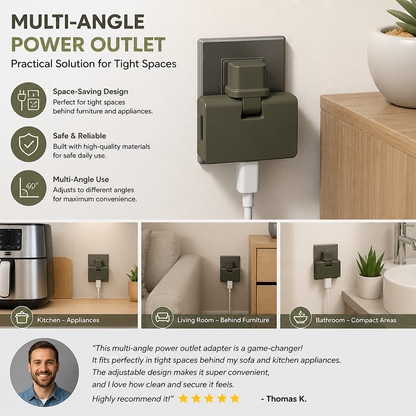 Multi-Angle Power Outlet – Practical Solution for Tight Spaces