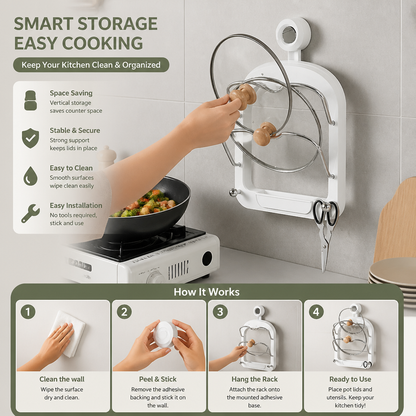 Practical Pot Lid Holder
