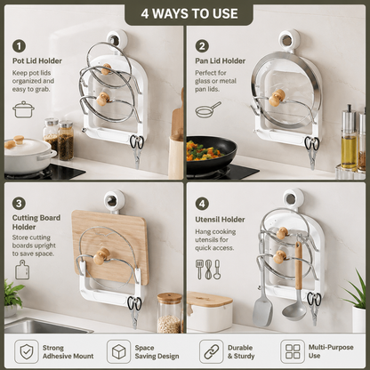 Practical Pot Lid Holder