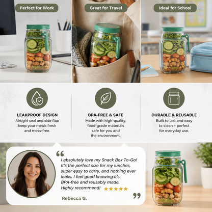 Snack Box To-Go with Side Flap – Leakproof & Portable
