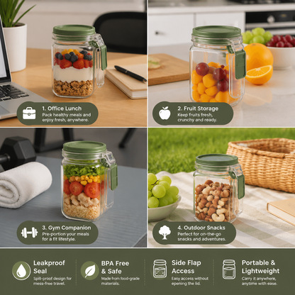 Snack Box To-Go with Side Flap – Leakproof & Portable