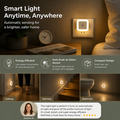 LED night light set with sensor – compact & energy-efficient