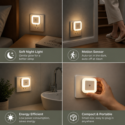 LED night light set with sensor – compact & energy-efficient